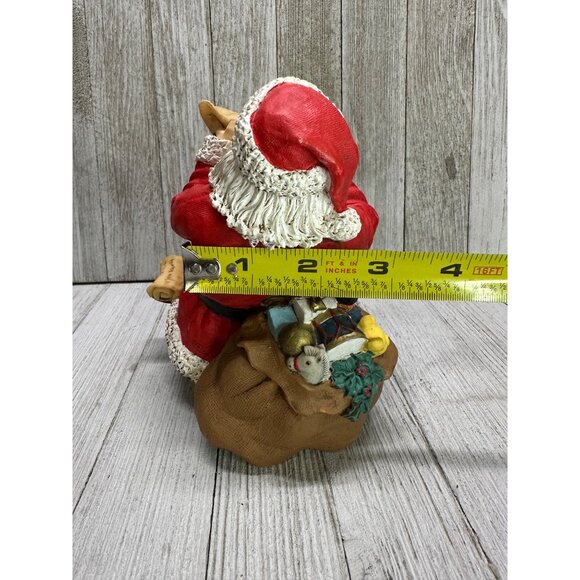 Vtg Resin Santa Checking His List Shelf Sitter Christmas Holiday Collectible 6" - Picture 10 of 10